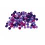 Pompony kreatywne Brewis 1cm Fioletowe Mix, 100szt - 3